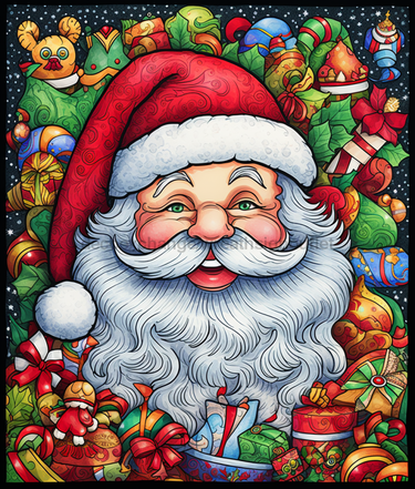 Christmas Sign, Santa Sign, DCO-00179, Sign For Wreath, 8x10